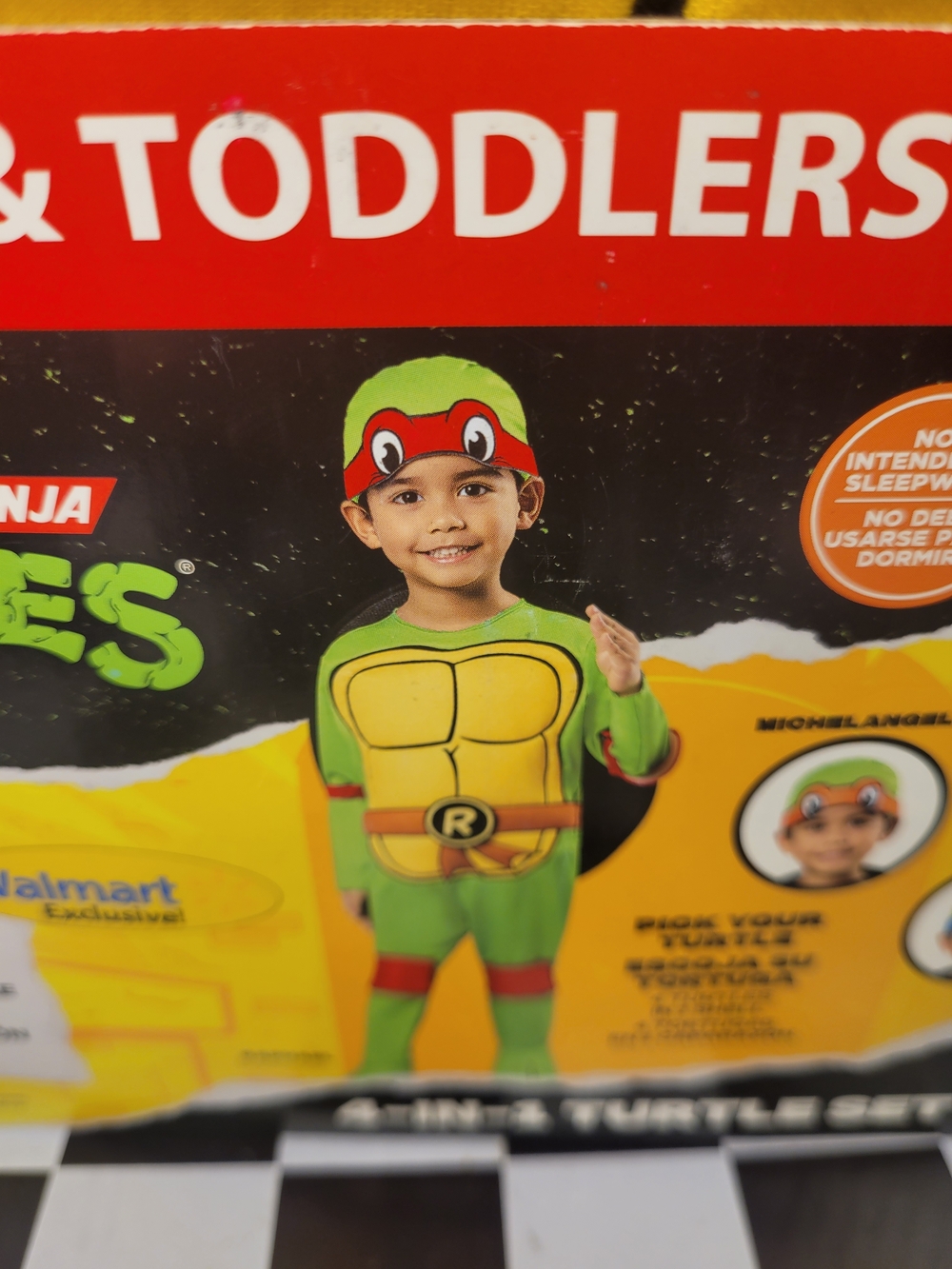 Rubie's Teenage Mutant Ninja Turtles Kids Costume Green and Yellow (2T) - Picture 2 of 7
